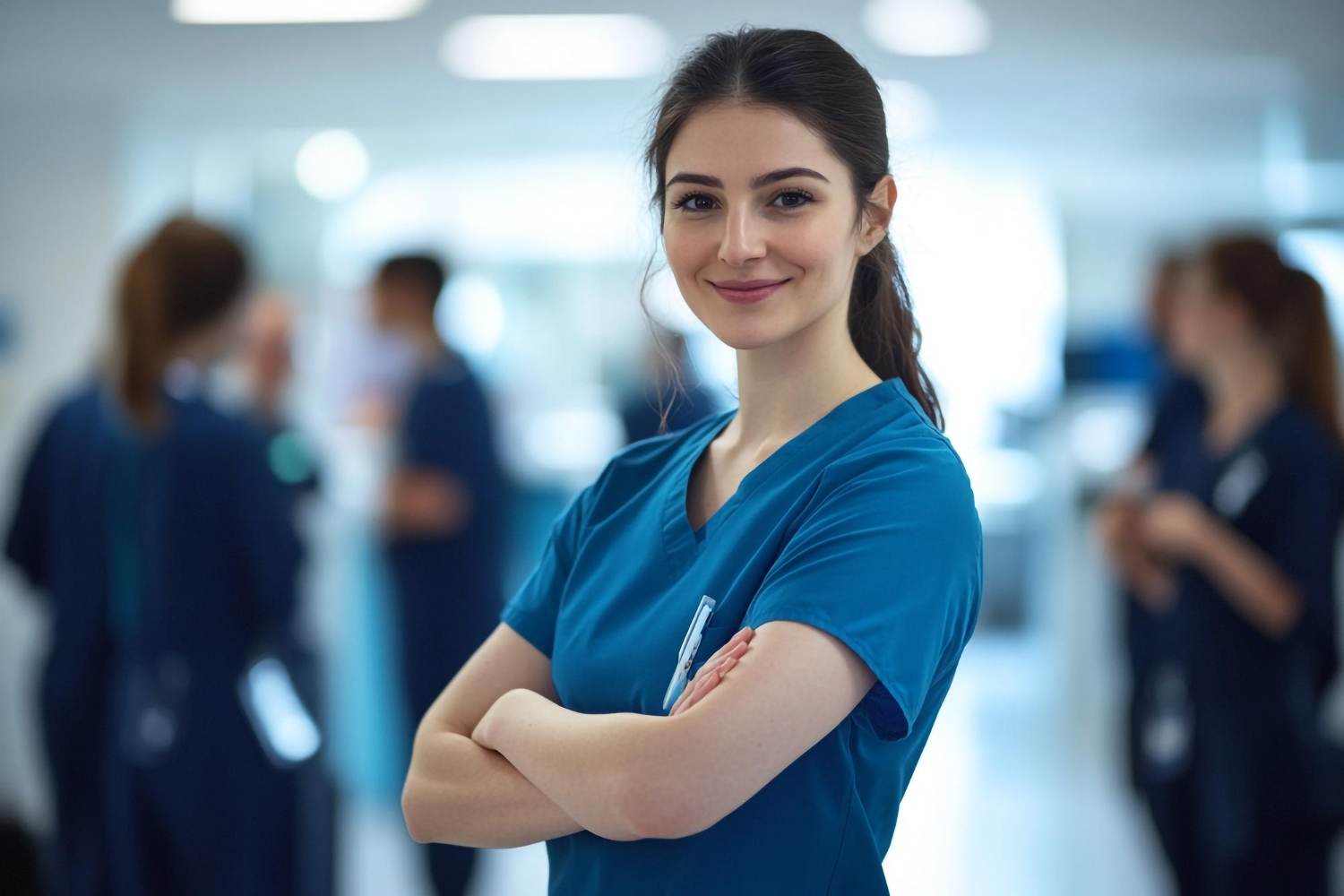 Healthcare assistant working in a care setting in Cork, Ireland