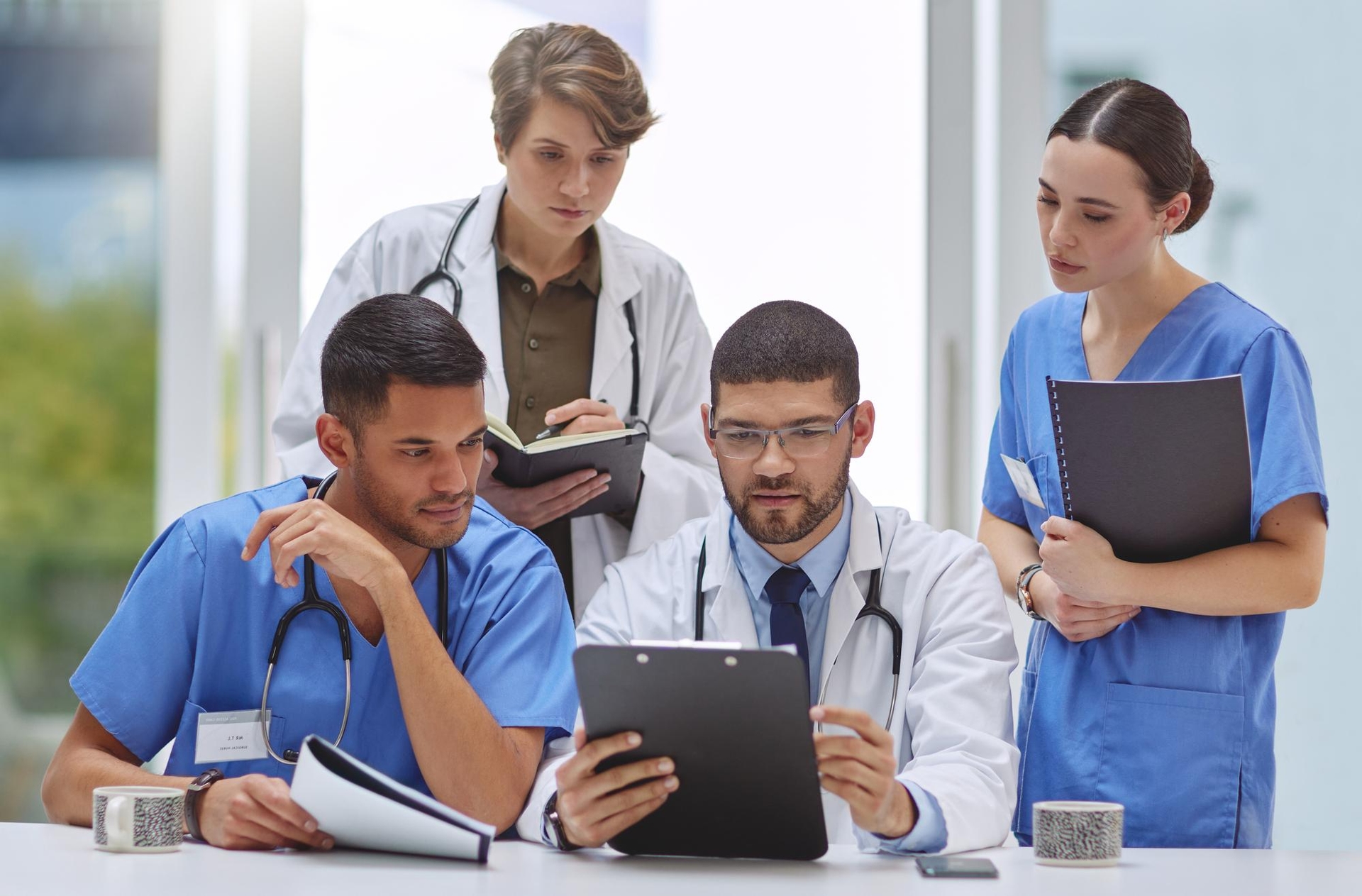 Healthcare professionals working in a clinical setting in Offaly, Ireland