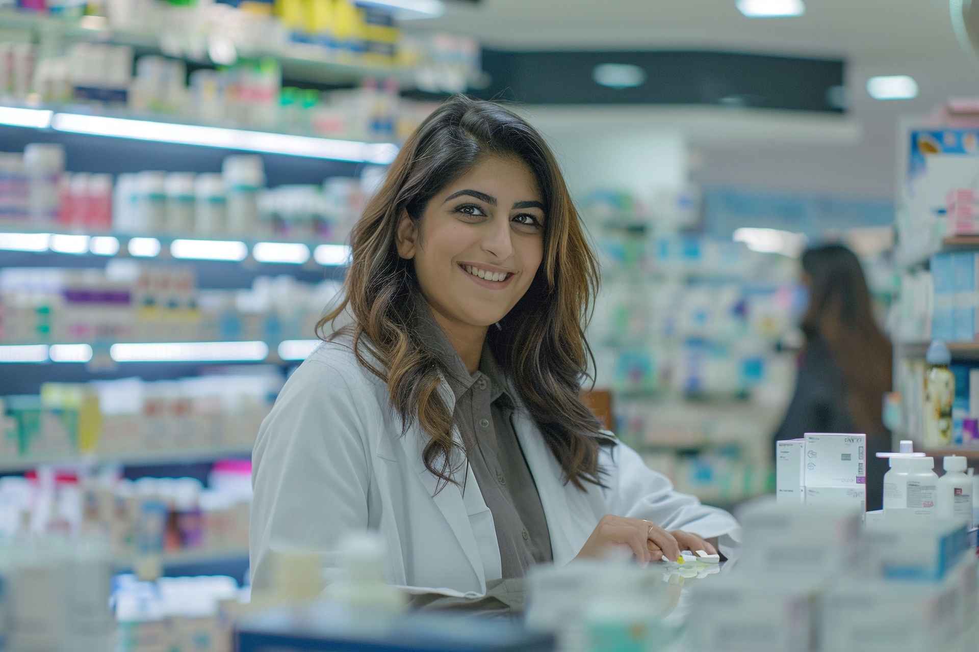 Pharmacist working in a Kilkenny pharmacy