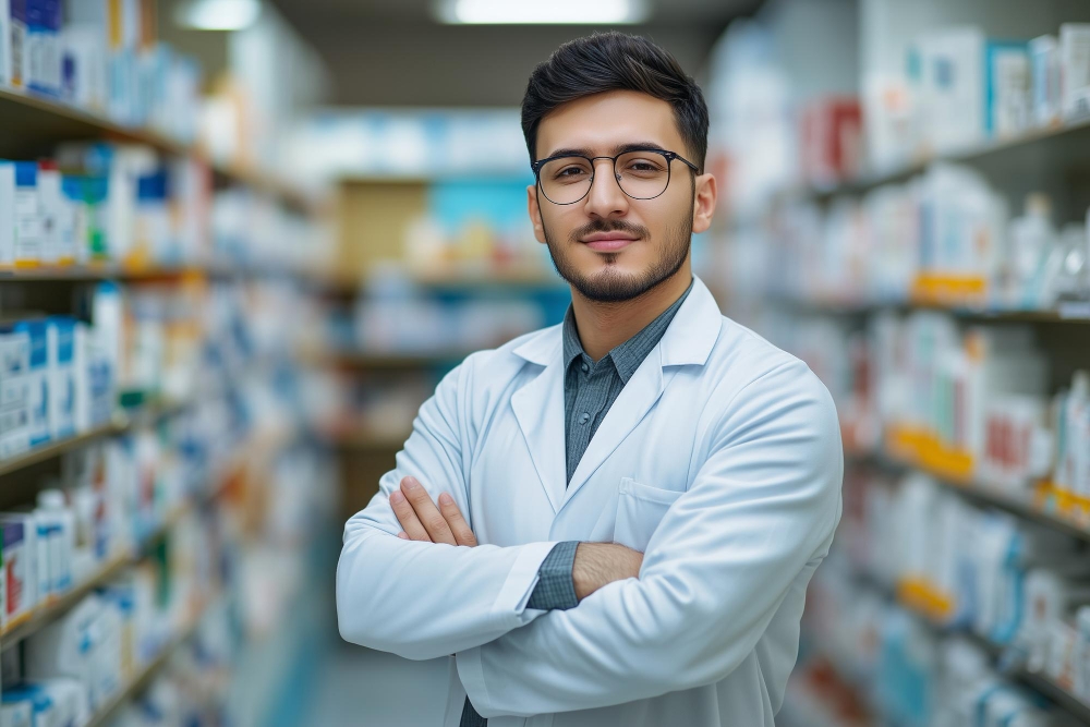 Pharmacy technician working in an Irish pharmacy 