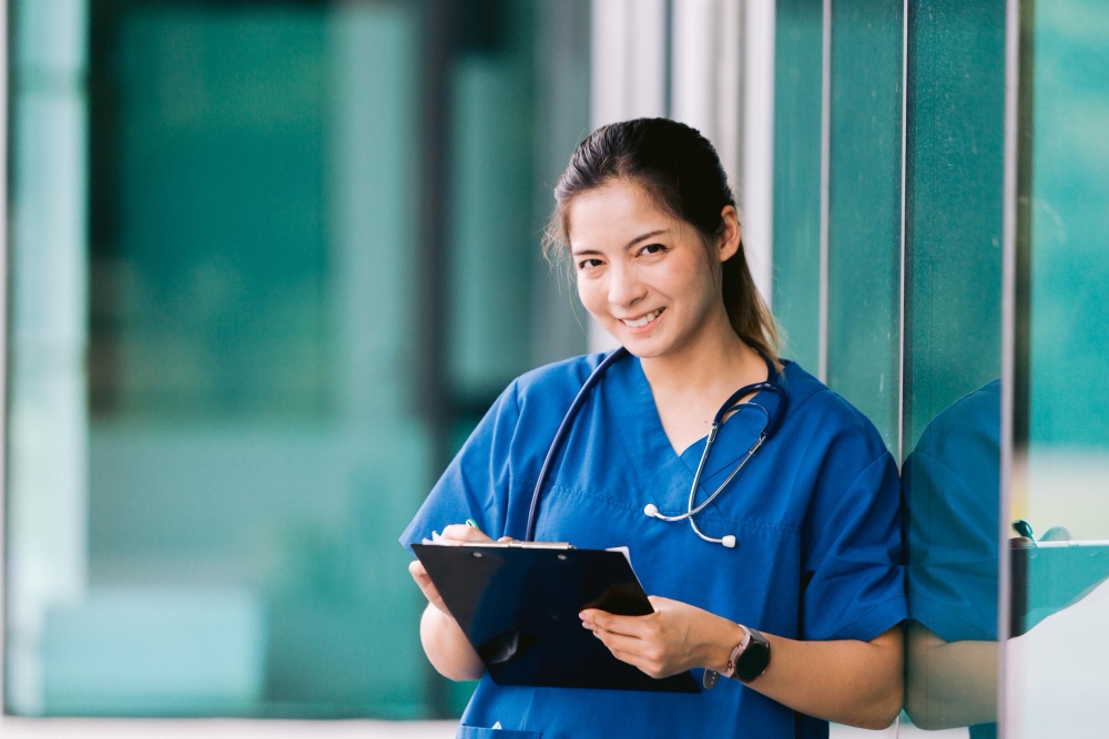 Nurse working in Cork hospital with recruitment agency support
